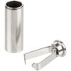 Наконечник для шнурка Nozzle, ver.2, серебристый (хром) с логотипом
