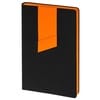 Ежедневник Bookmark, недатированный, черный с оранжевым с логотипом