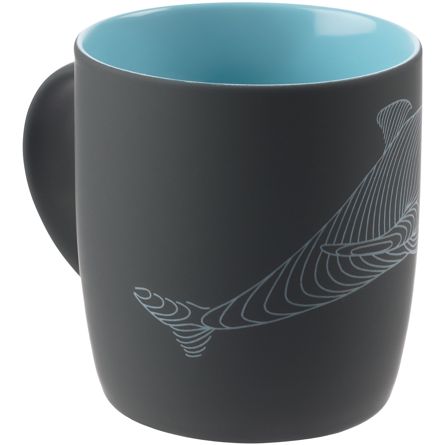 Кружка Surprise Touch с покрытием софт-тач, голубая с логотипом