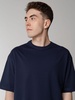 Футболка оверсайз мужская Boxy Men, синяя (джинс) с логотипом