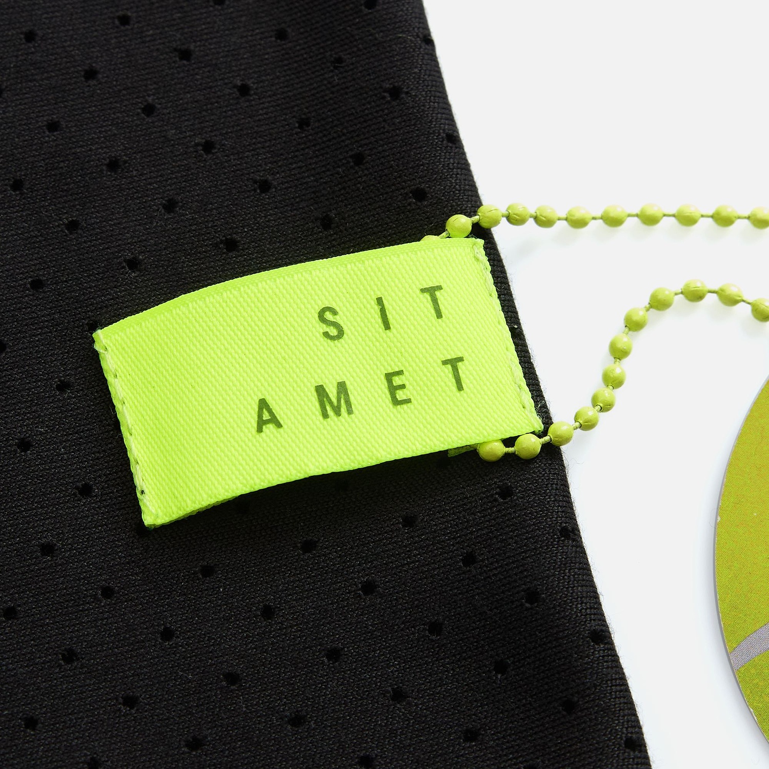 Лейбл тканевый Epsilon, XXS, желтый неон