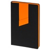 Ежедневник Bookmark, недатированный, черный с оранжевым с логотипом