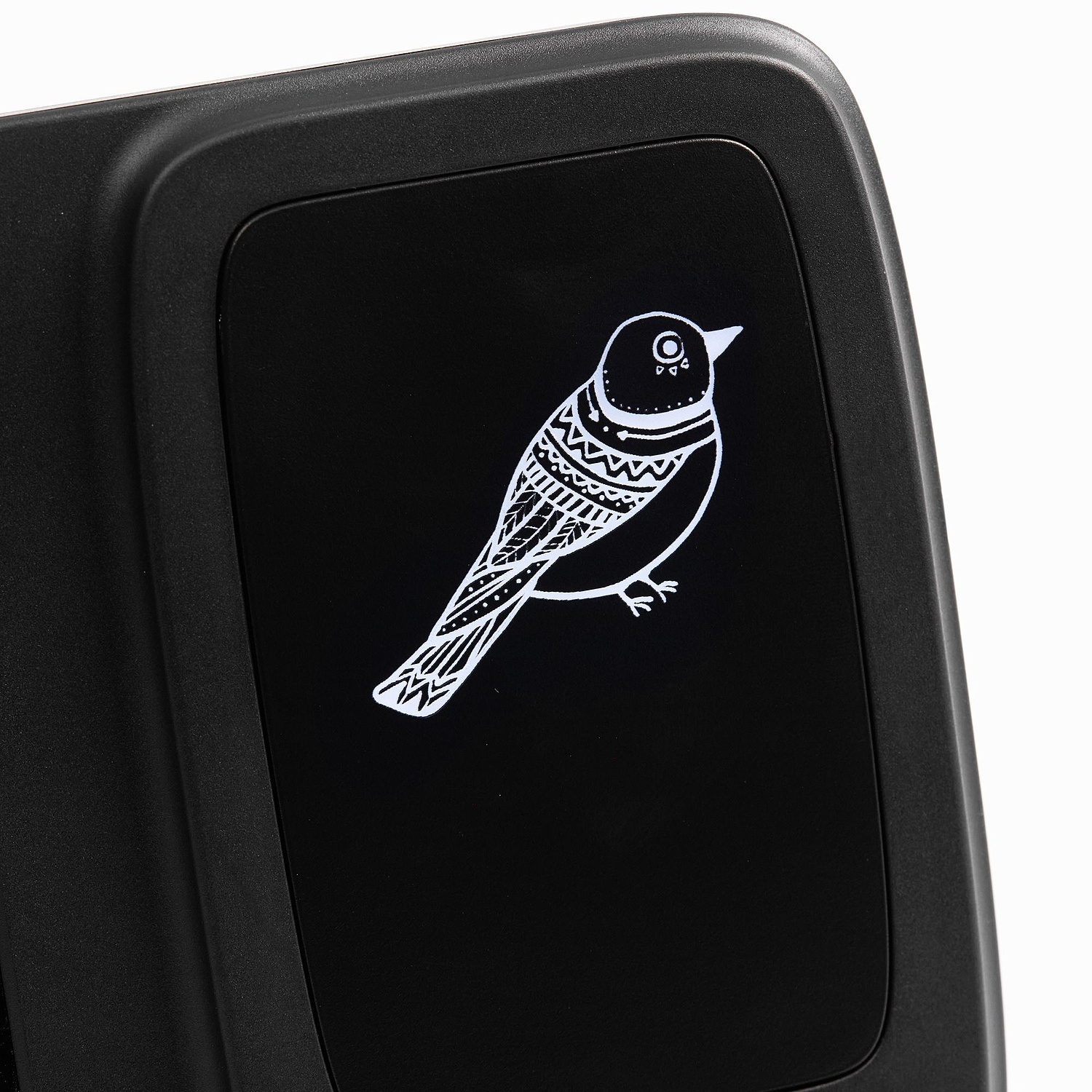 Станция беспроводной зарядки с часами и календарем и подсветкой логотипа Novem, черная с логотипом