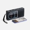 Bluetooth-колонка с радио Comradio, черная с логотипом