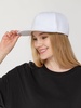 Бейсболка Snapback с прямым козырьком, белая с логотипом