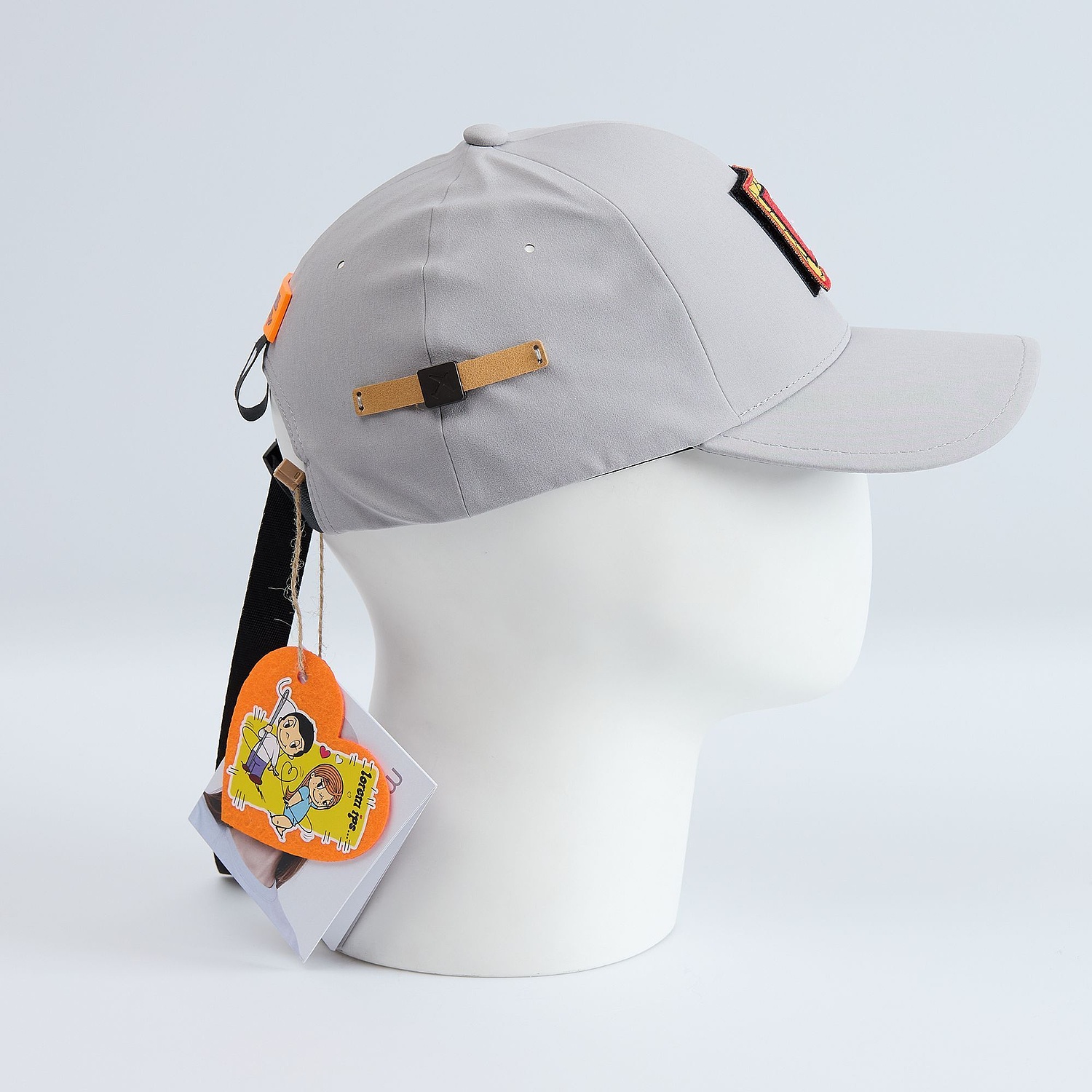 Бейсболка Kosmos, серая с логотипом