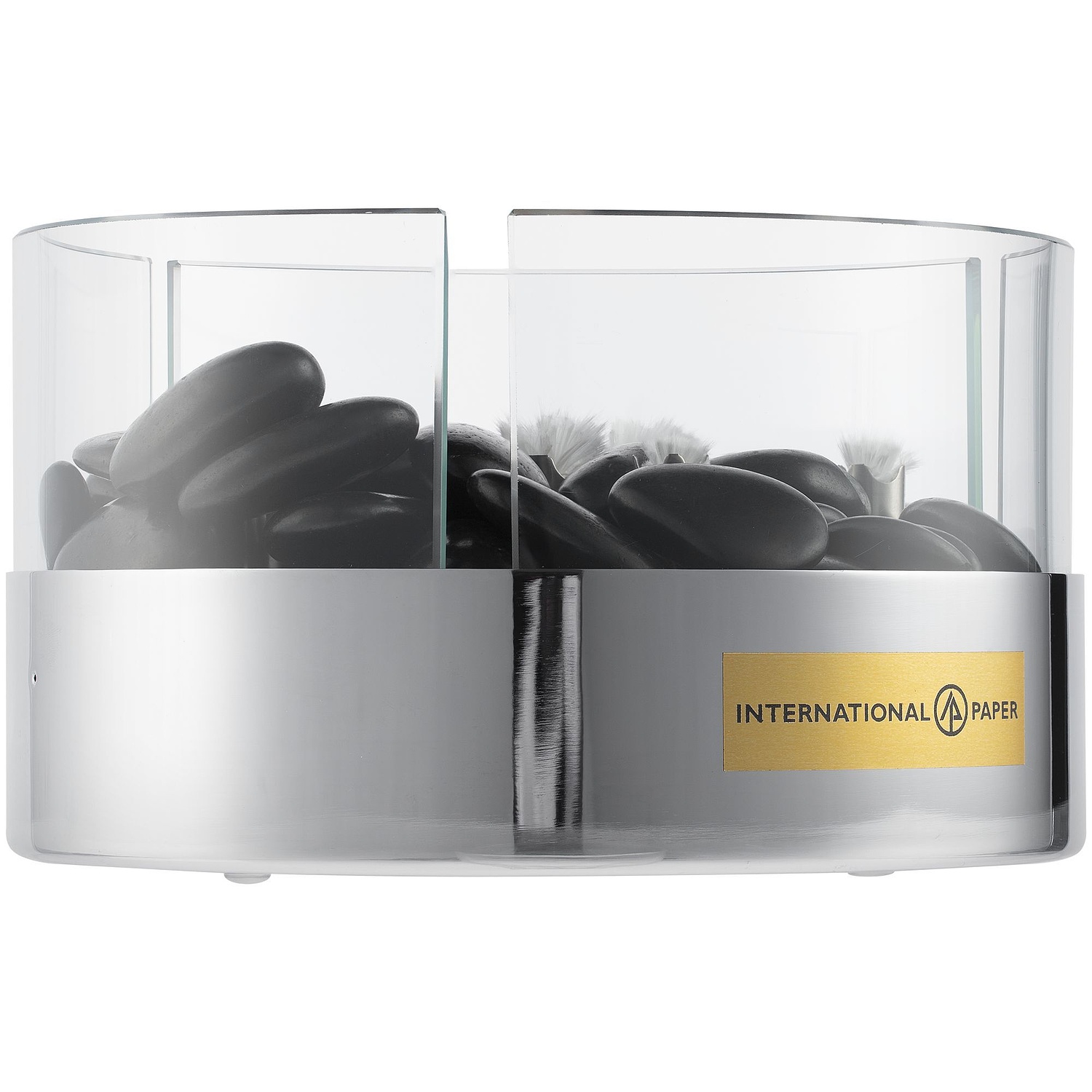 Настольный камин Magnifique с базальтовыми камнями, ver.2 с логотипом