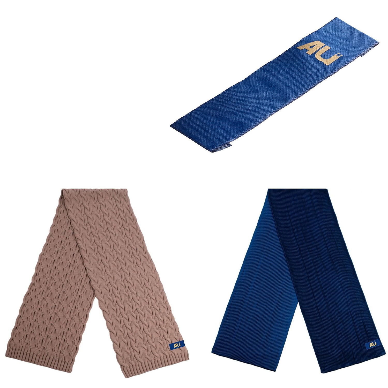 Шарф Loren, коричневый с логотипом