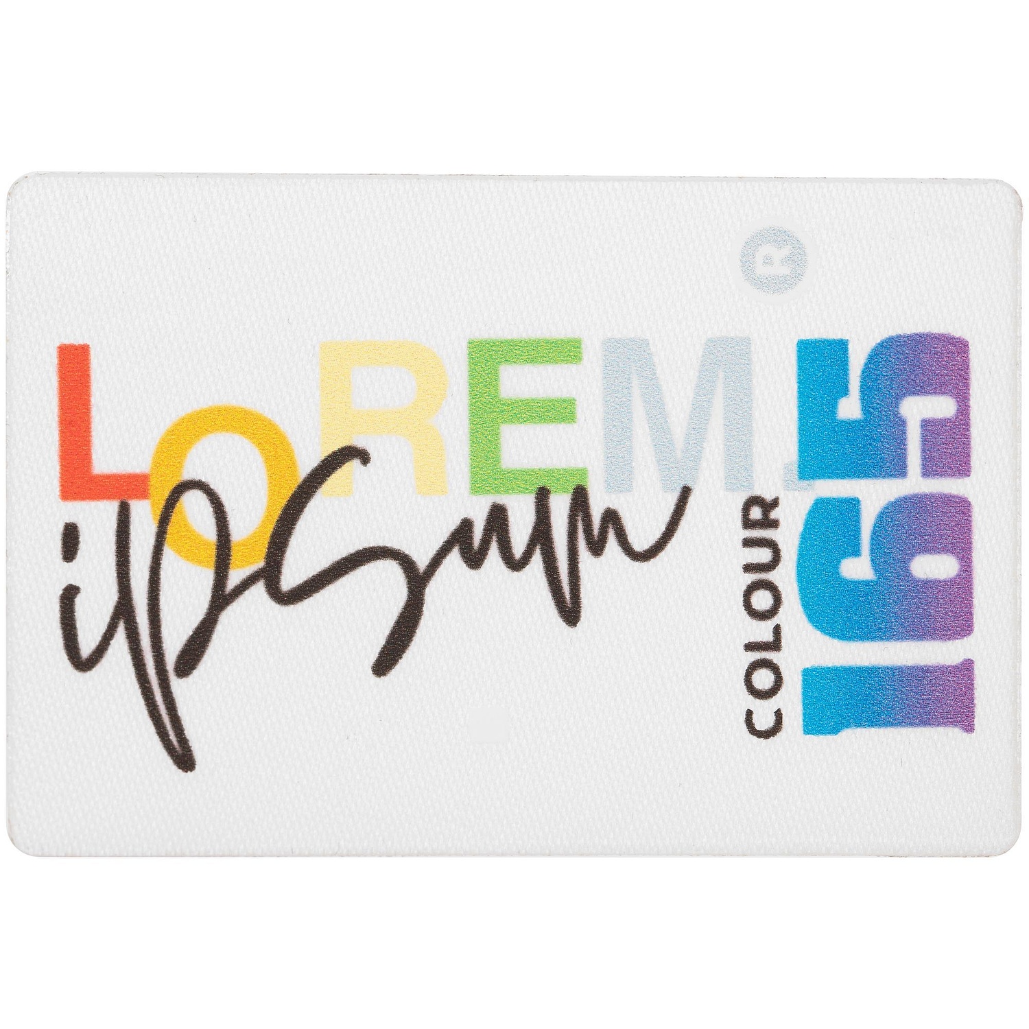 Наклейка тканевая Lunga, L, белая с логотипом