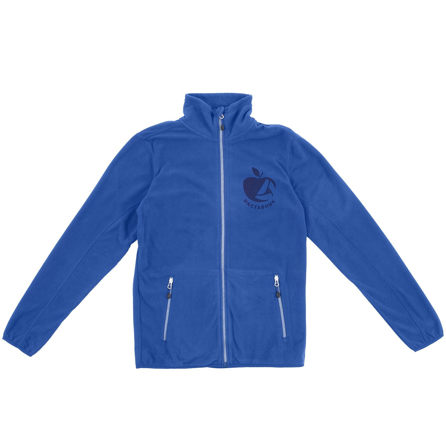 Куртка флисовая мужская Twohand, синяя с логотипом