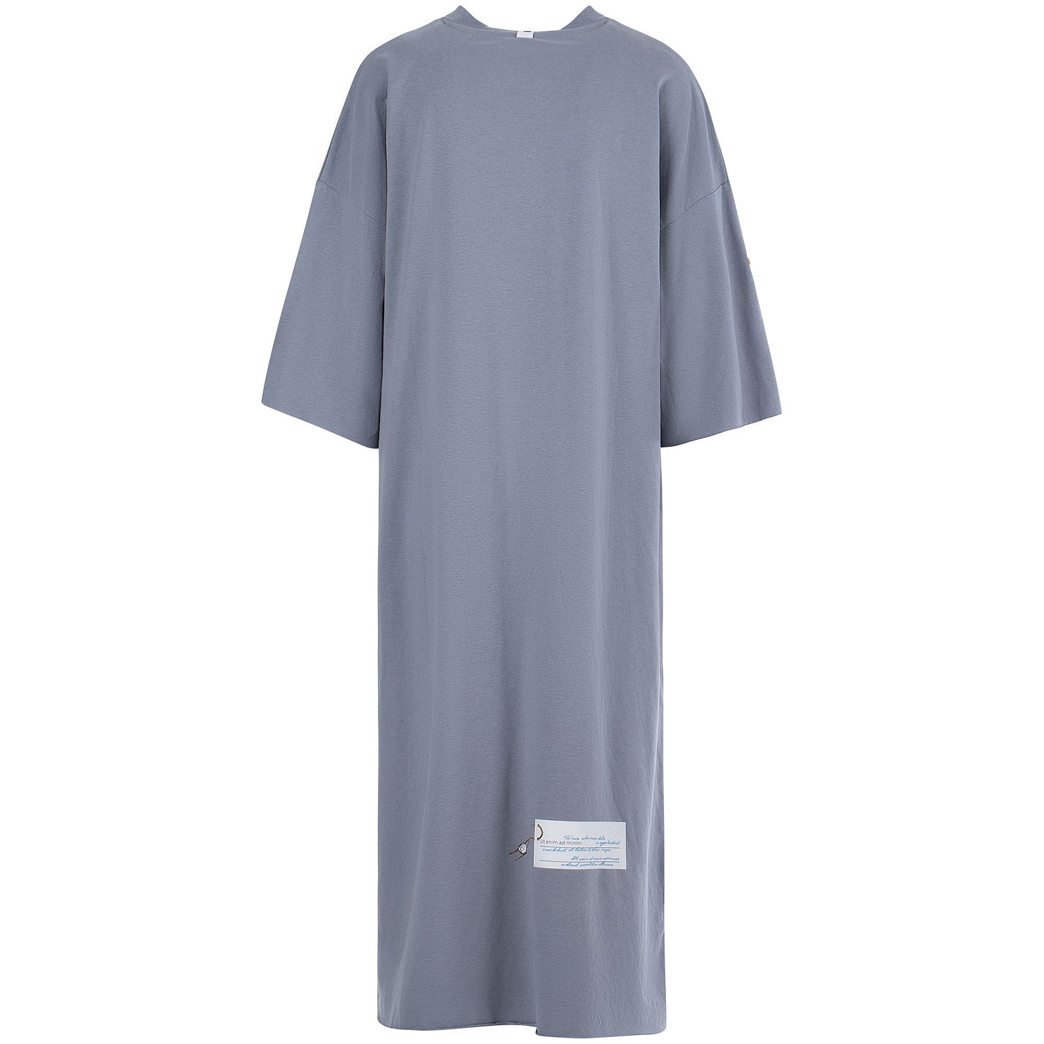 Платье D2, серое с логотипом