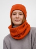 Шапка ComFleece, темно-оранжевая (кирпичная) с логотипом