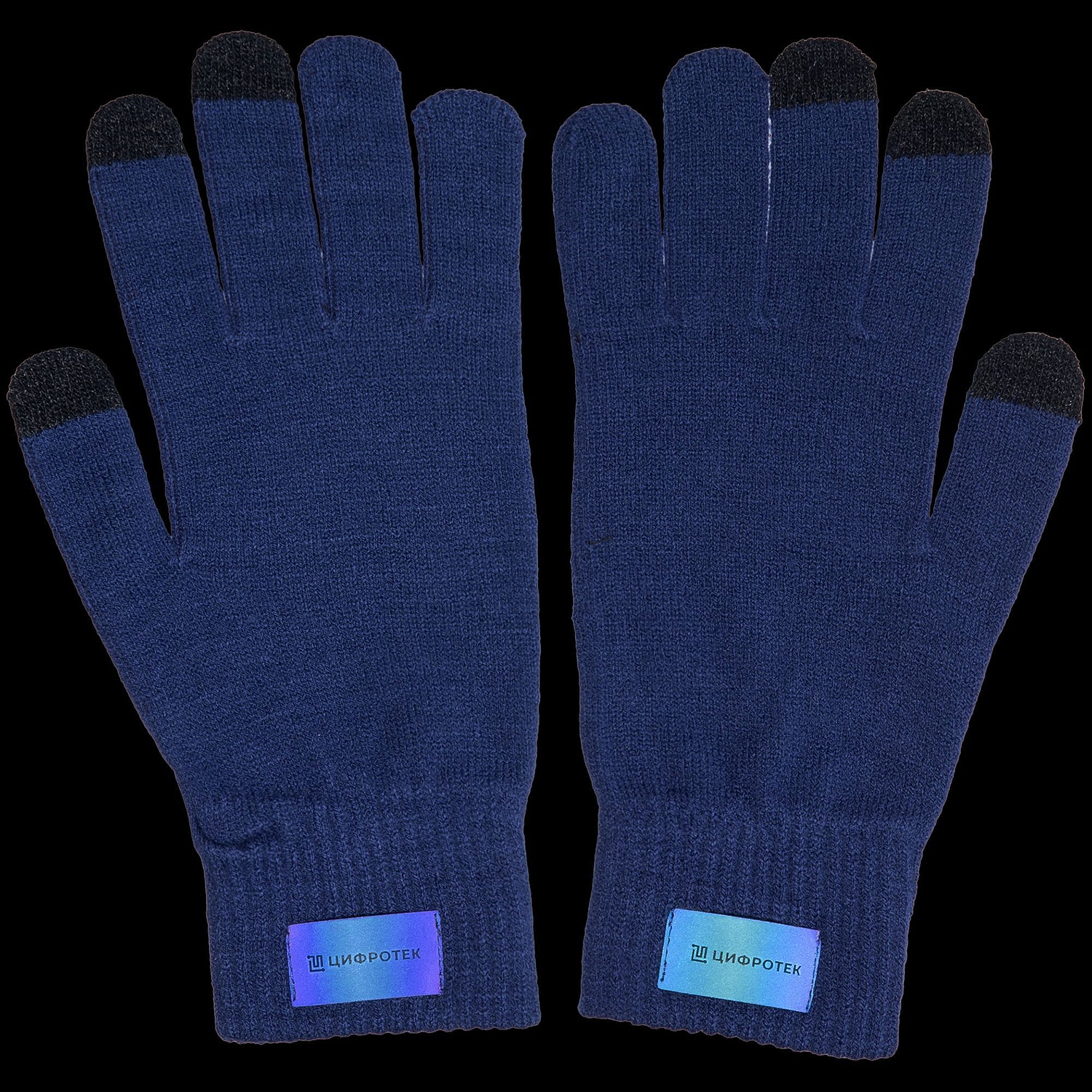 Лейбл светоотражающий Tao, S, синий с логотипом