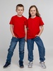 Футболка детская Regent Kids 150, красная с логотипом