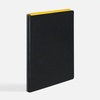 Ежедневник Doppio, недатированный, черный с желтым с логотипом
