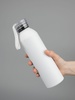 Бутылка для воды Brooke, матовая белая с логотипом