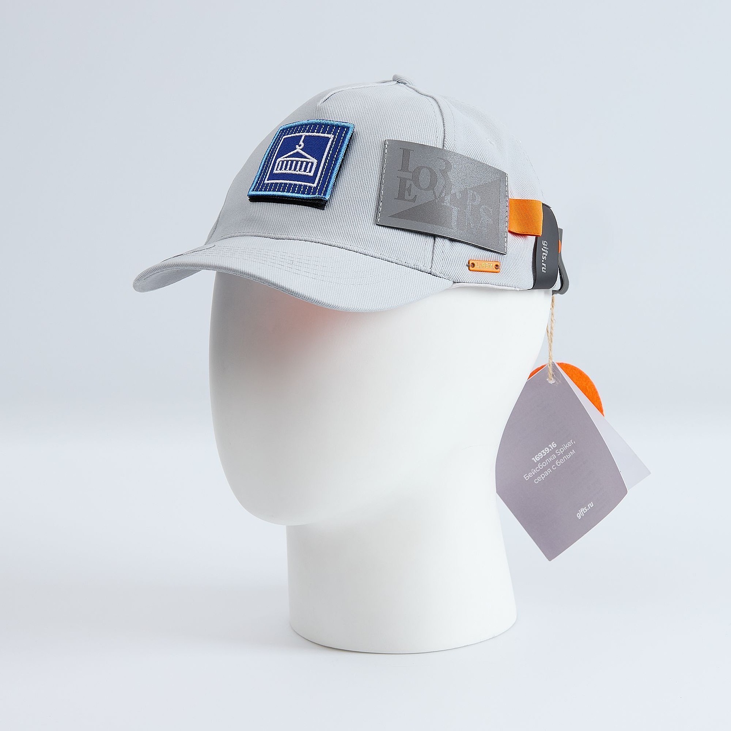 Бейсболка Long Beach, бежевая с логотипом