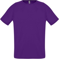 Футболка унисекс Sporty 140 темно-фиолетовая с логотипом