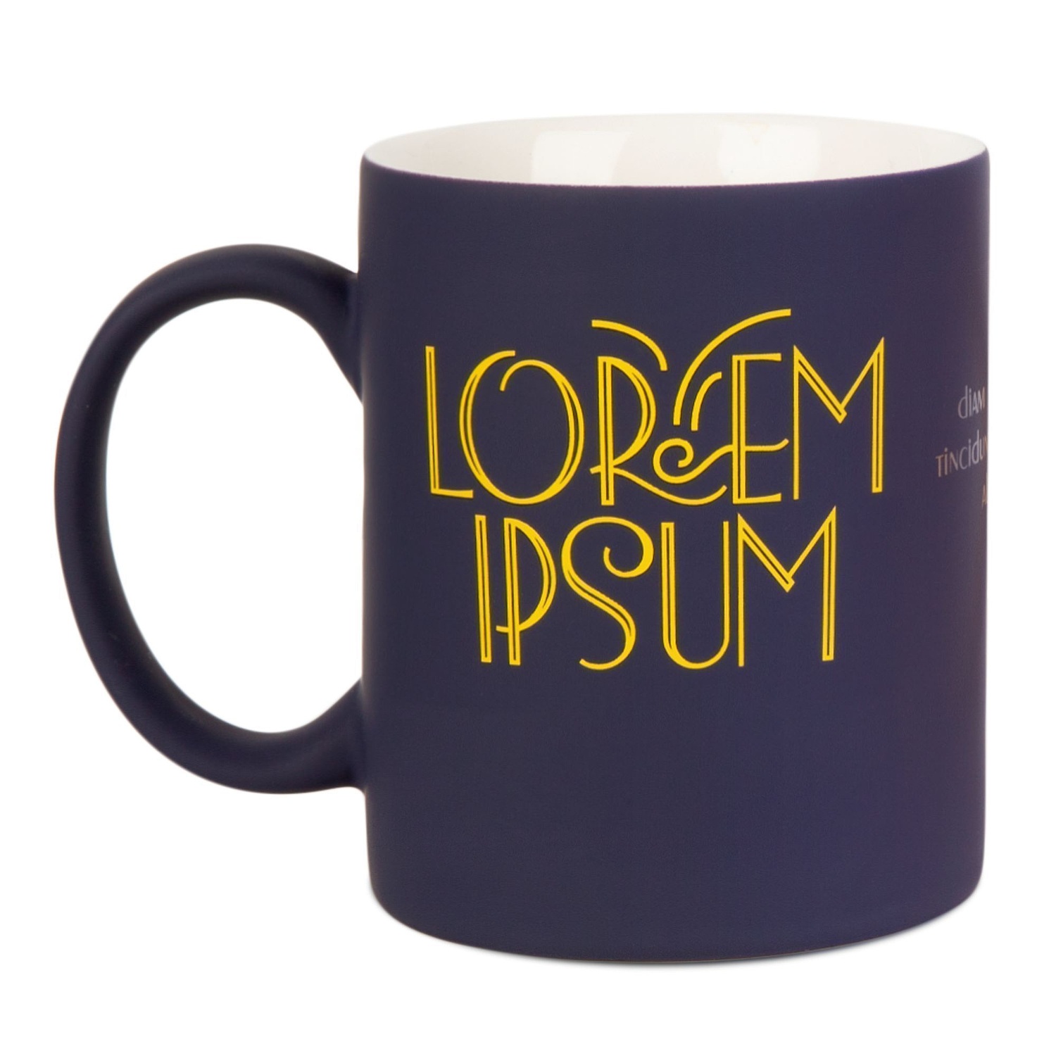 Кружка Promo Soft с покрытием софт-тач, темно-синяя с логотипом