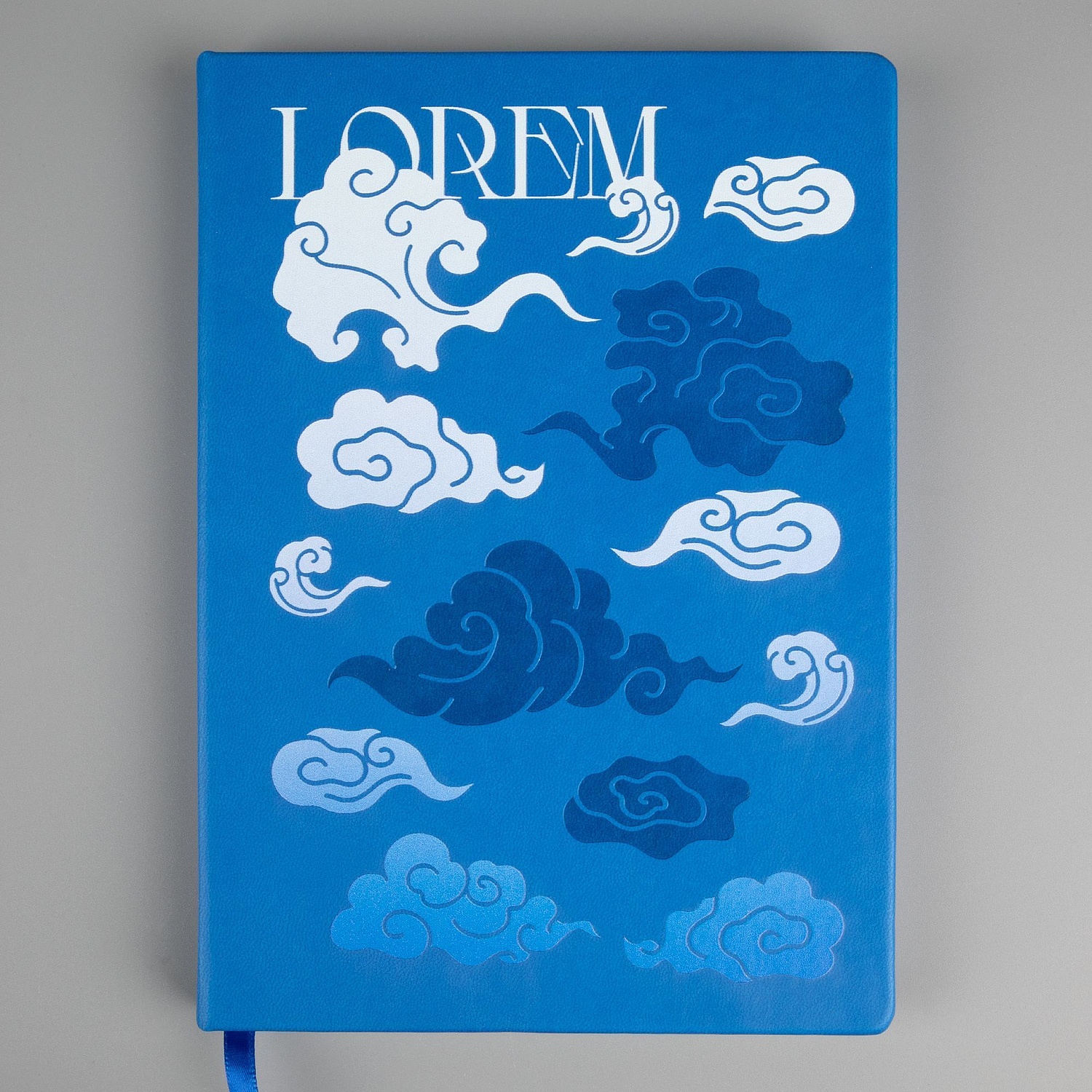 Ежедневник New Latte, недатированный, ярко-синий с логотипом