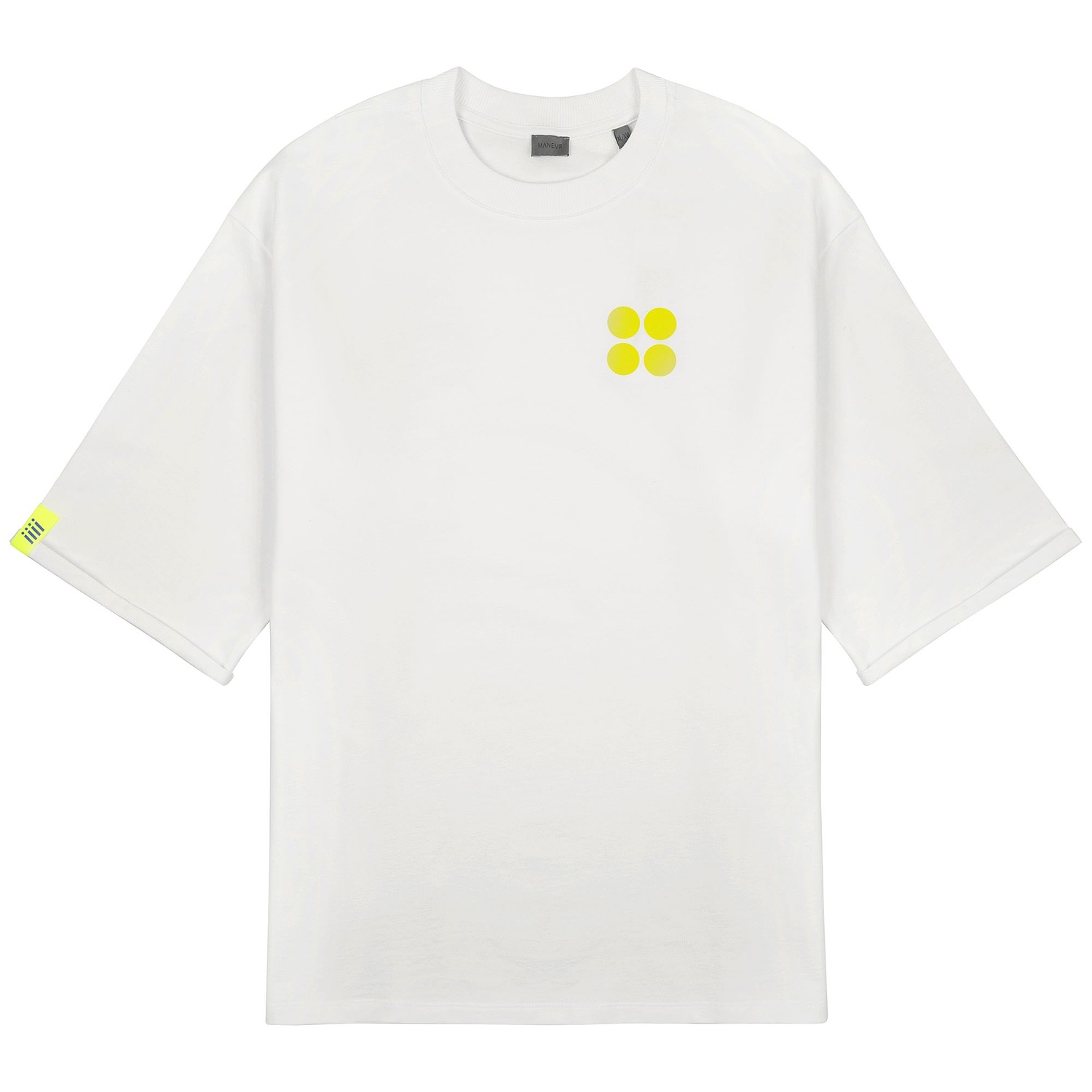 Лейбл тканевый Epsilon, S, желтый неон с логотипом