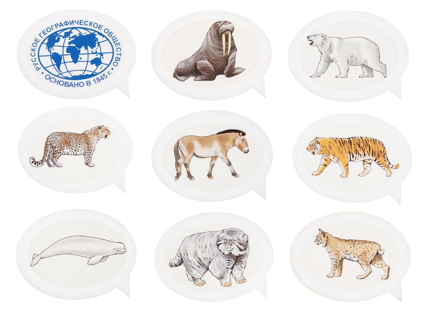 Наклейка тканевая Lunga Bubble, M, белая с логотипом