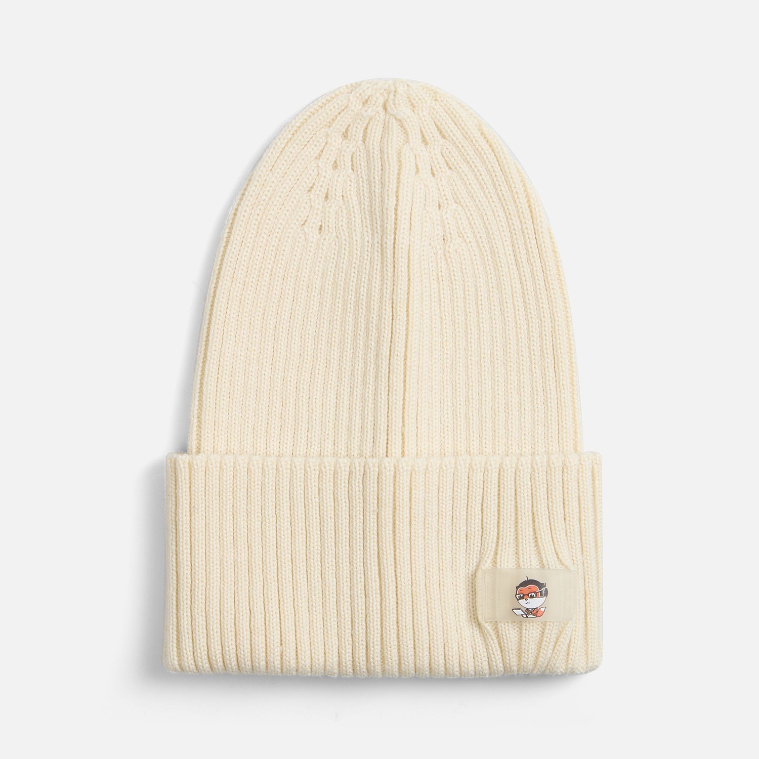 Шапка Stout, молочно-белая с логотипом