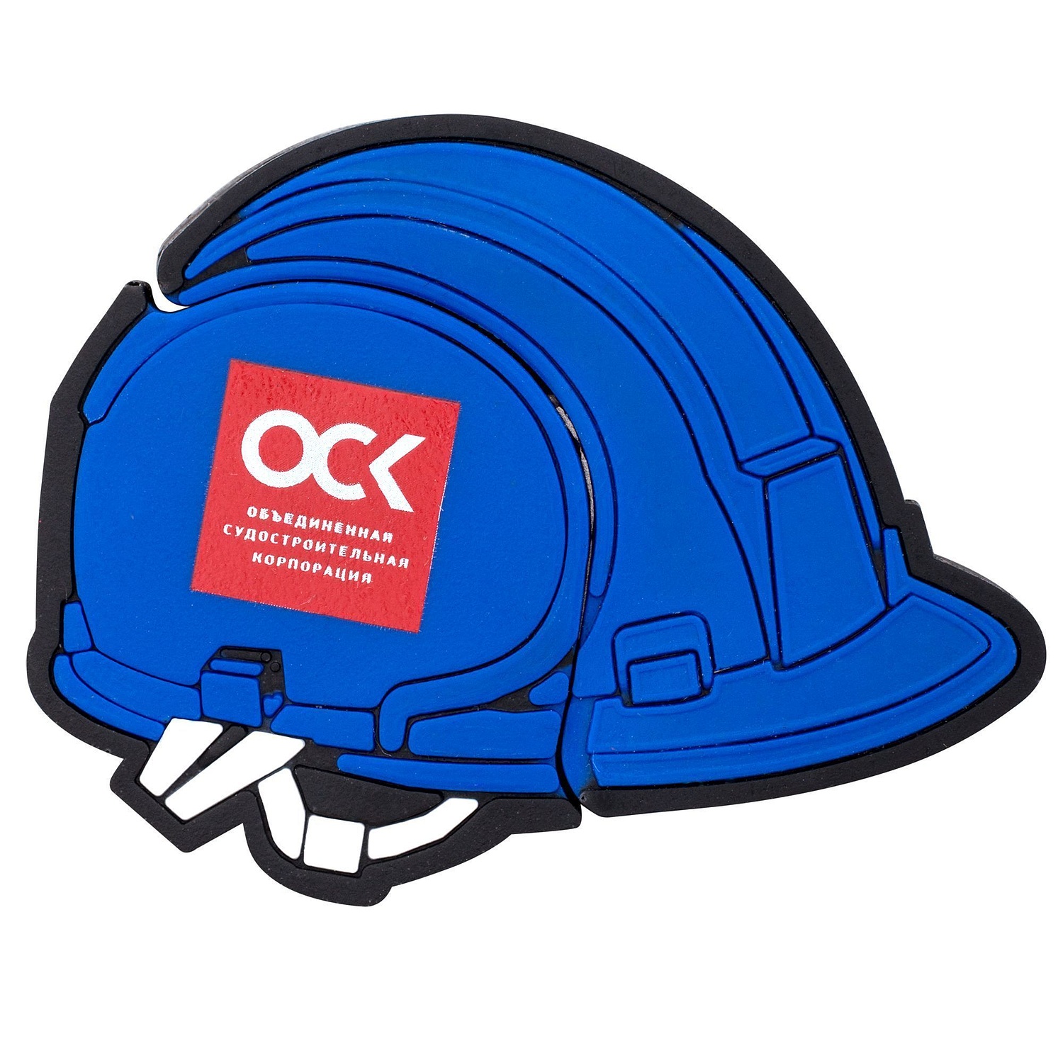 Флешка «Каска», синяя, 8 Гб с логотипом