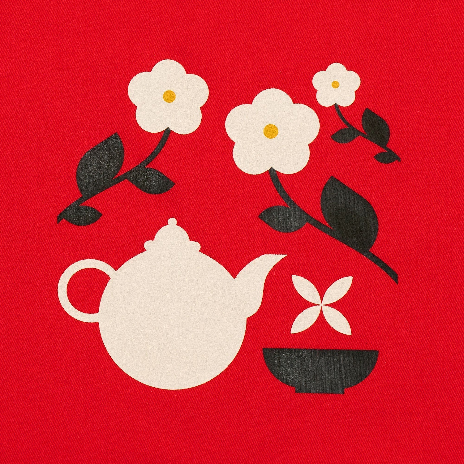 Холщовая сумка Avoska, красная с логотипом