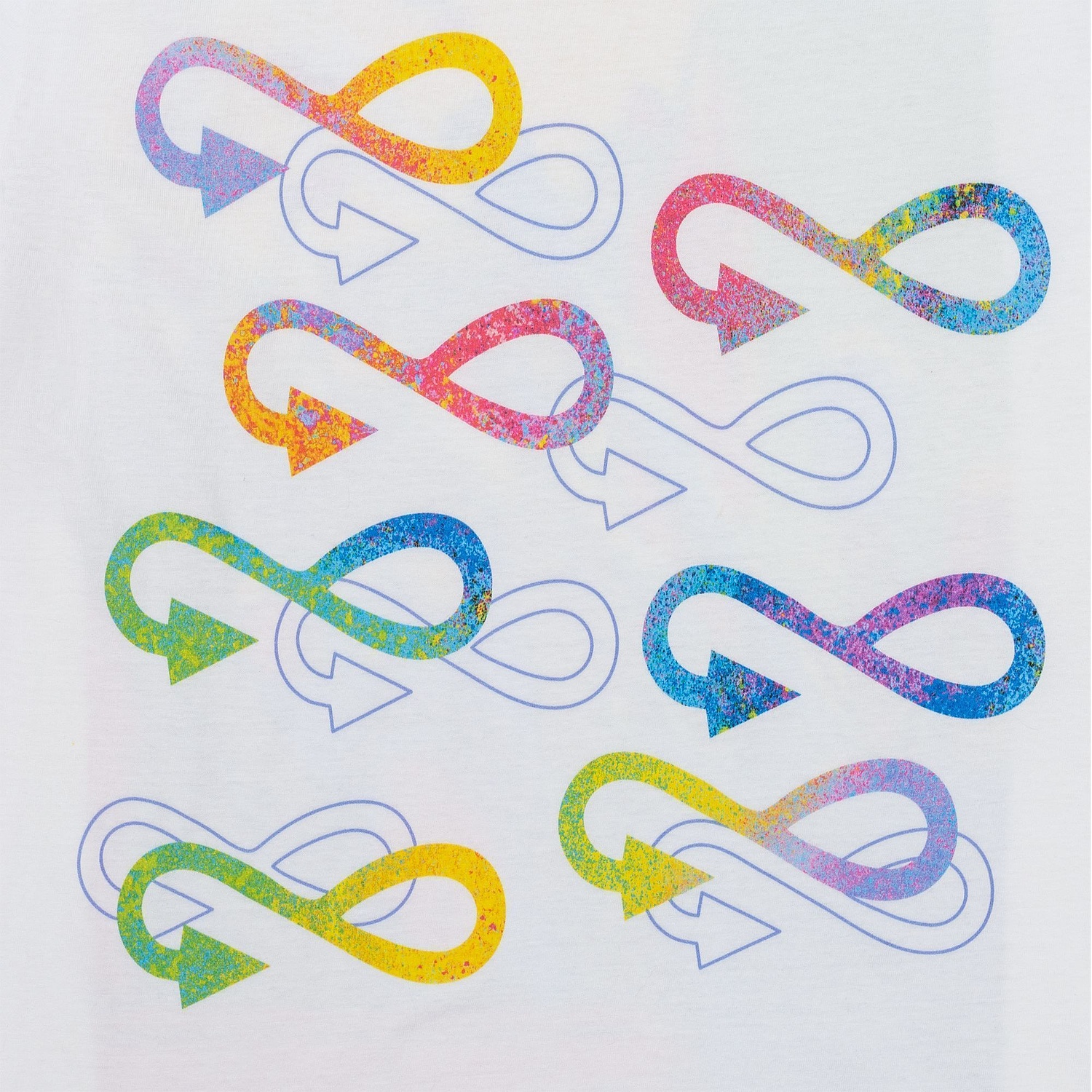 Футболка мужская Rainbow Men, белая с ярко-синим с логотипом