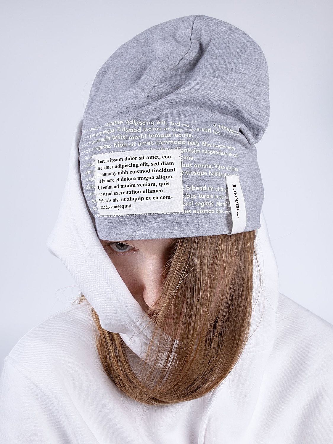 Шапка HeadOn, ver.2, серый меланж с логотипом