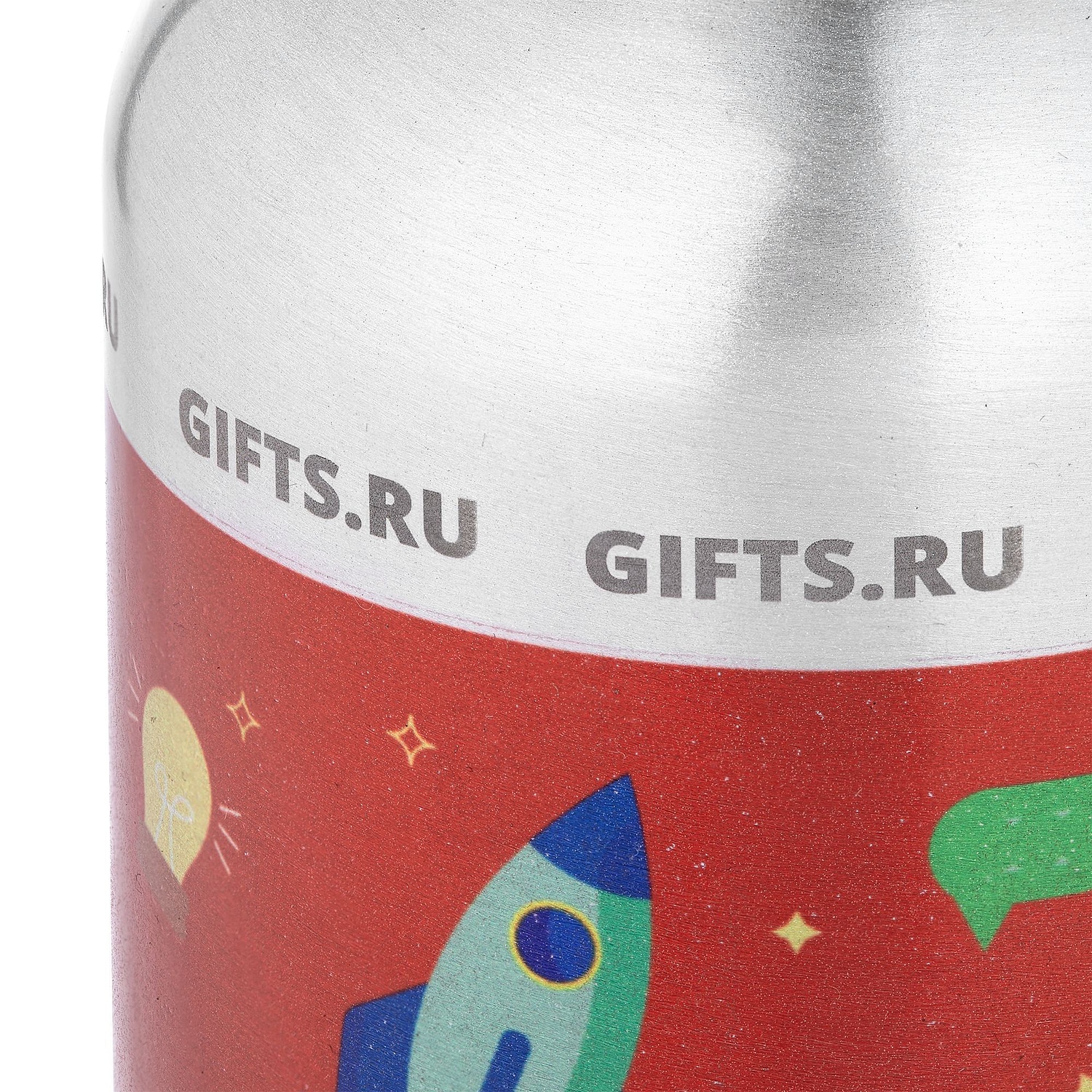 Бутылка для воды Re-Source Sublime, серебристая с логотипом