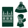 Шарф Elnik, зеленый с молочно-белым с логотипом
