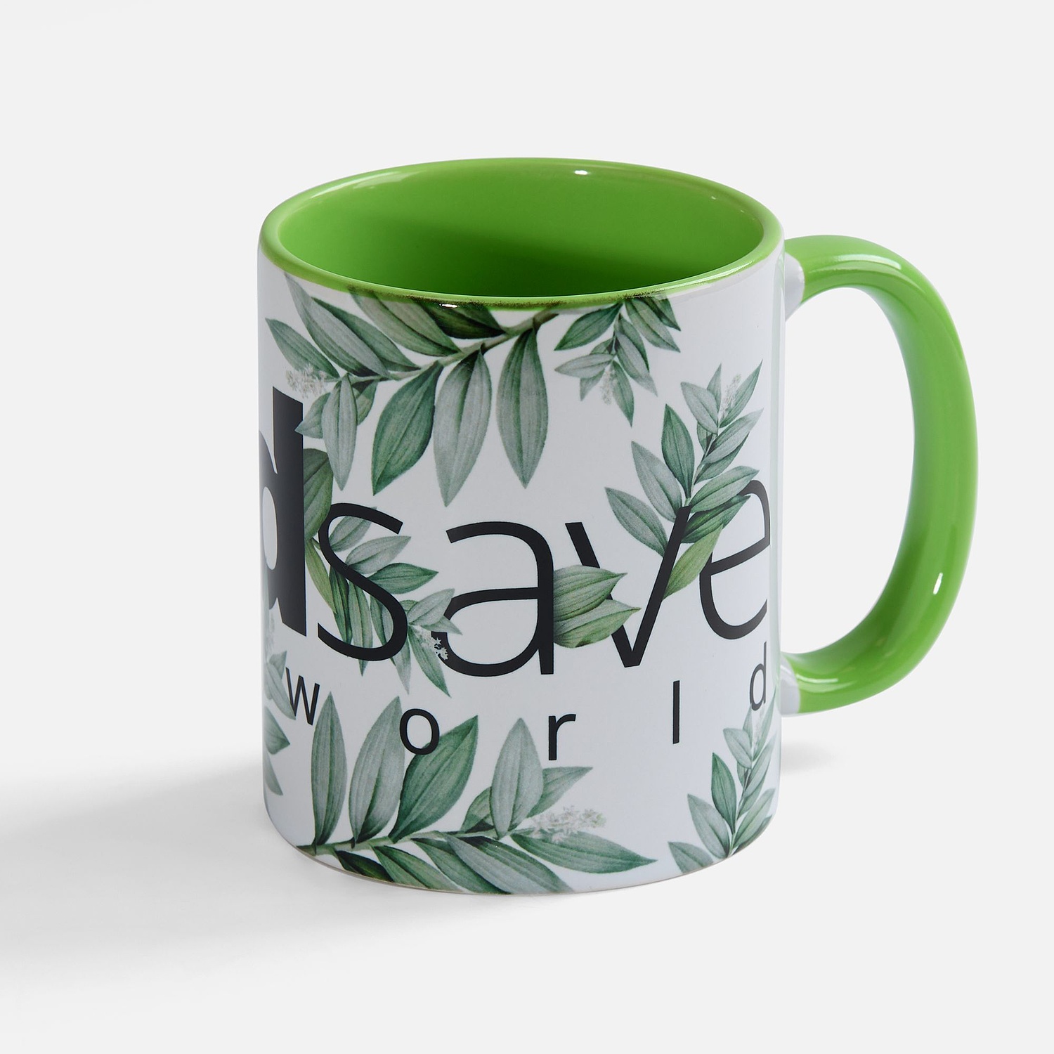 Кружка Promo Plus для сублимационной печати, зеленое яблоко с логотипом