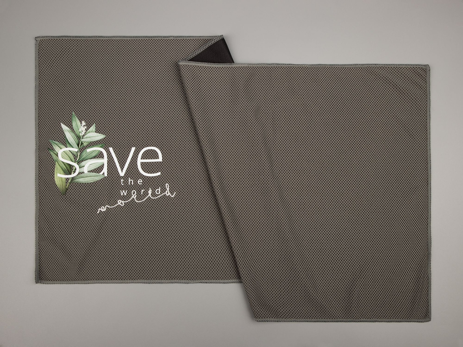 Охлаждающее полотенце Baffin, серое с логотипом