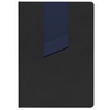 Ежедневник Bookmark, недатированный, черный с синим с логотипом
