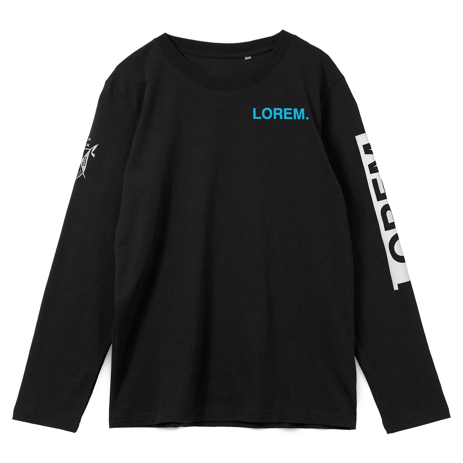 Футболка с длинным рукавом Lehta, черная с логотипом