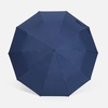 Зонт складной Skymate с УФ-защитой и ручкой-карабином, темно-синий с логотипом