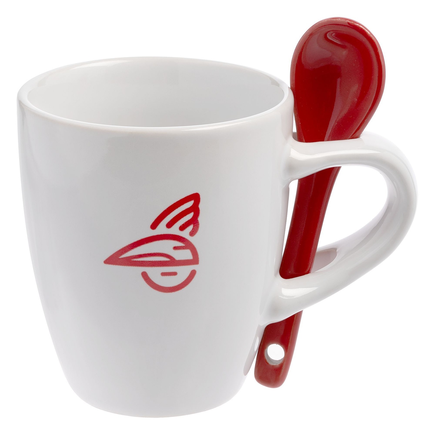 Кофейная кружка Pairy с ложкой, синяя с логотипом