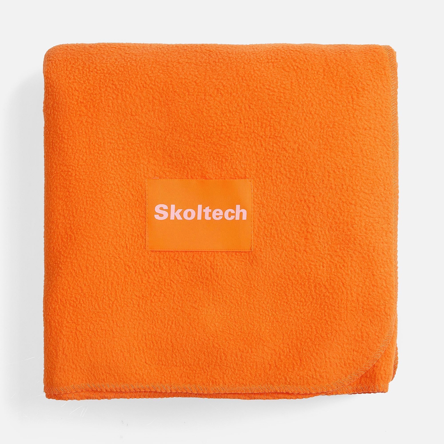 Флисовый плед Warm&Peace, оранжевый