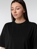 Футболка оверсайз женская Boxy Women, синяя (джинс) с логотипом