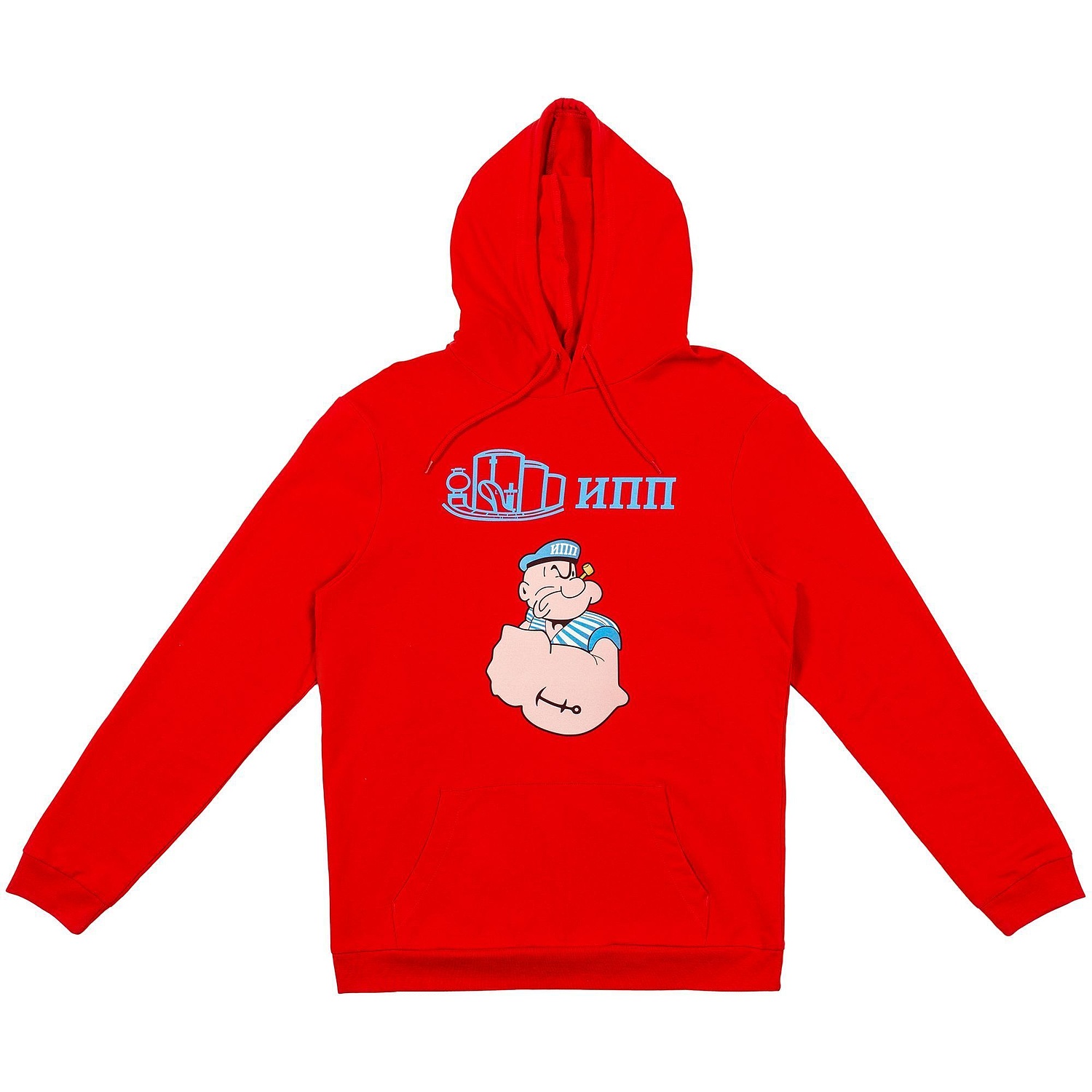 Толстовка с капюшоном женская Hoodie, красная с логотипом