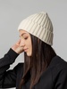 Шапка Uni, молочно-белая с логотипом
