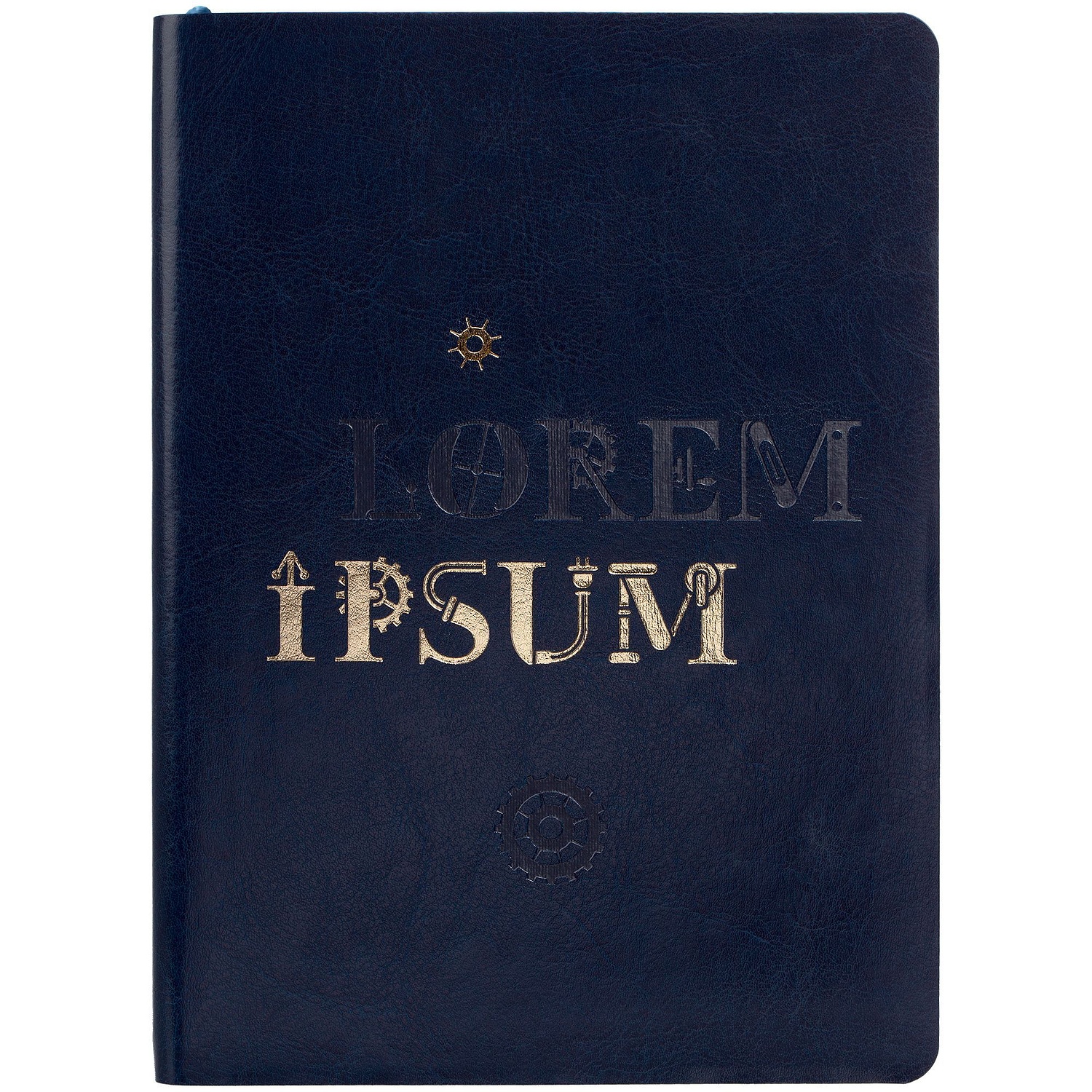 Ежедневник Nebraska Flex, недатированный, синий с золотистым с логотипом