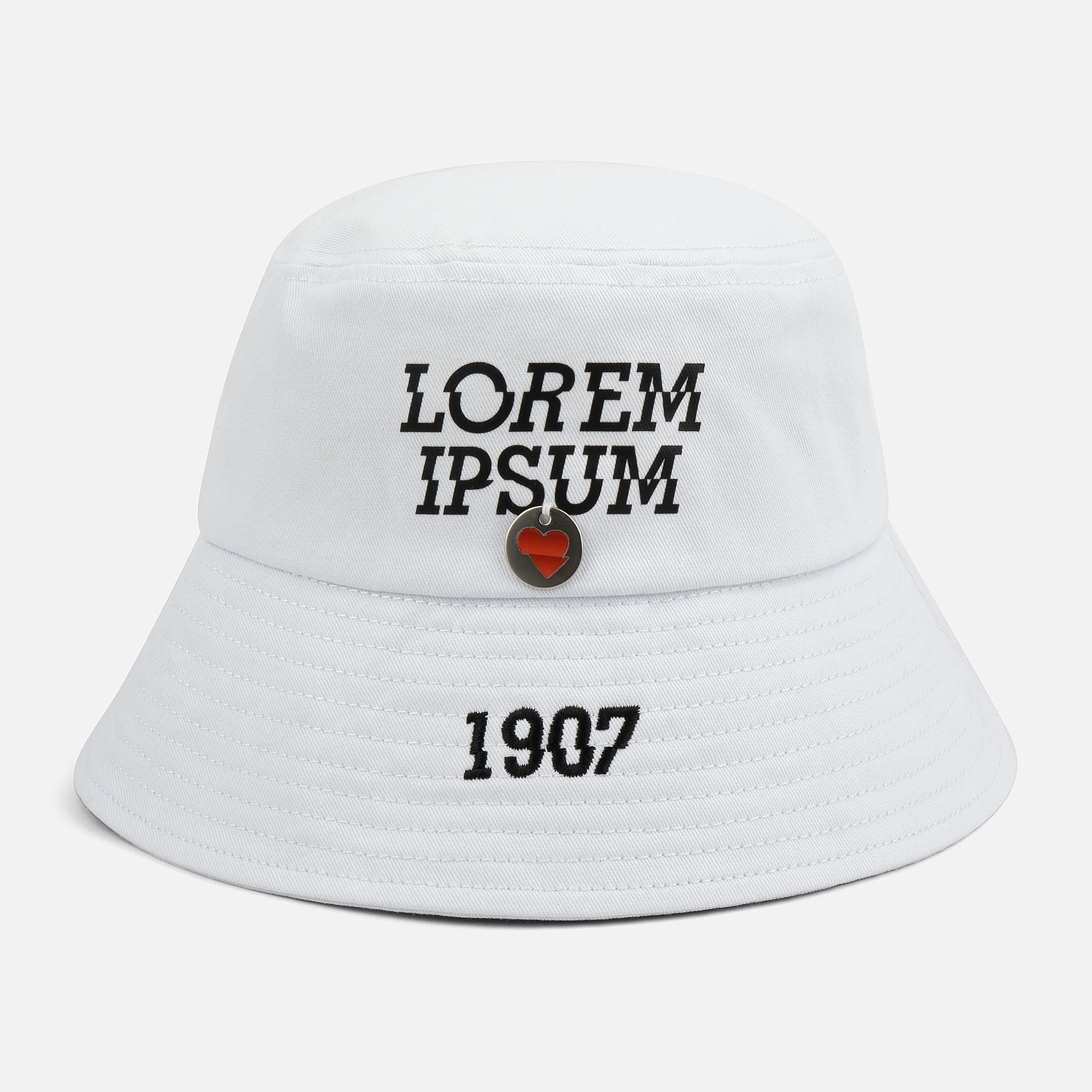 Панама C7, белая с логотипом