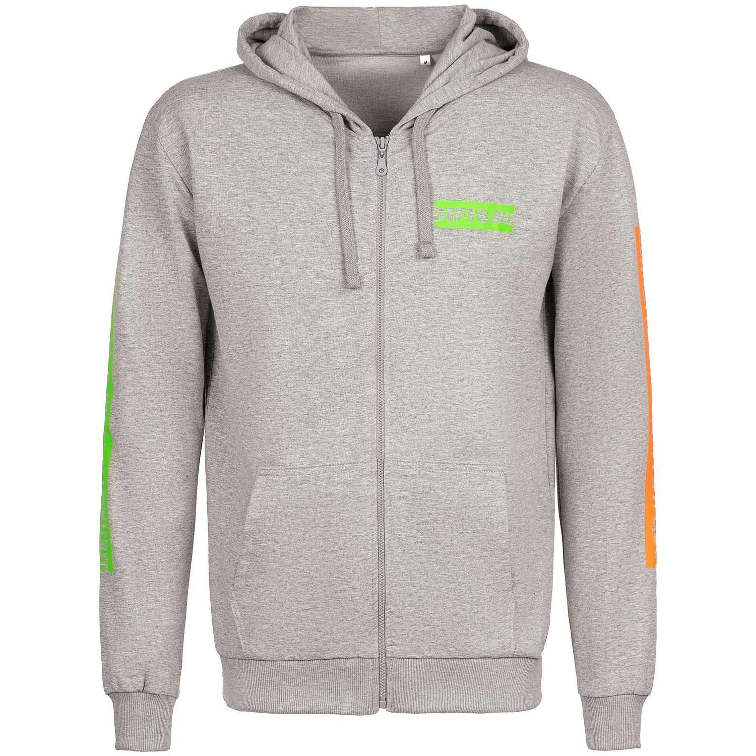 Толстовка на молнии с капюшоном Unit Siverga, желтая с логотипом