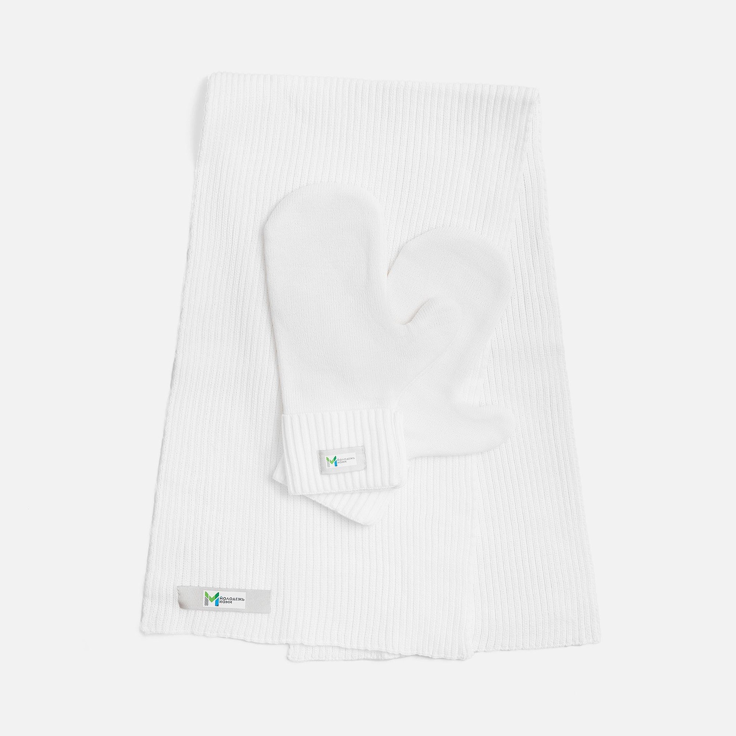 Лейбл тканевый Epsilon, S, светло-серый с логотипом