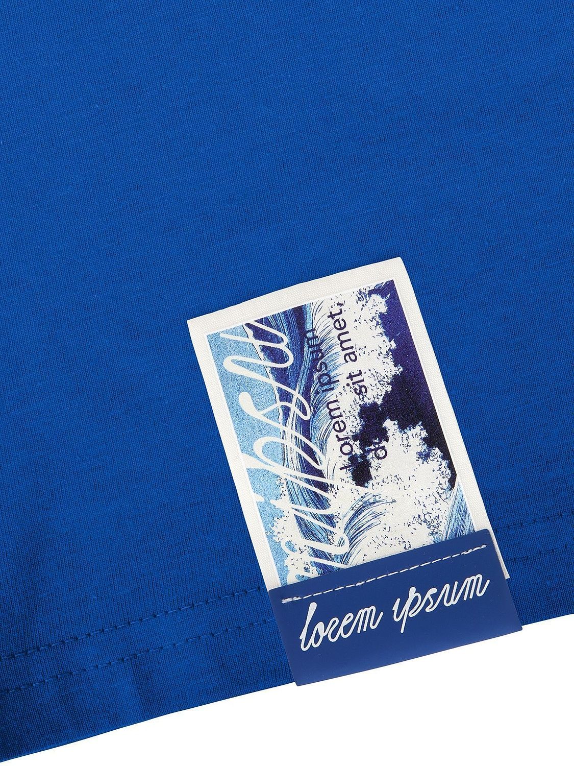 Футболка унисекс оверсайз T2, синяя с логотипом