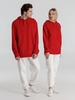 Толстовка с капюшоном унисекс Hoodie, красная с логотипом