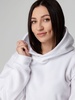 Худи флисовое унисекс Manakin, белое с логотипом